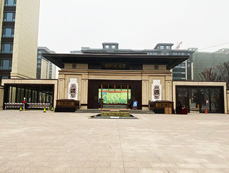 售楼处景观门廊铝单板门楼
